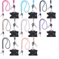 Preview: Kristall Lanyard + Ausweis JOJO + Kartenhalter Halskette Schlüsselband 8 FARBEN